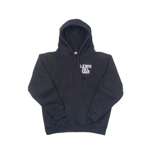 RARE Lewis Del Mar Pop Duo Band Hoodie Mens Medium Black Double Sided Light Fade